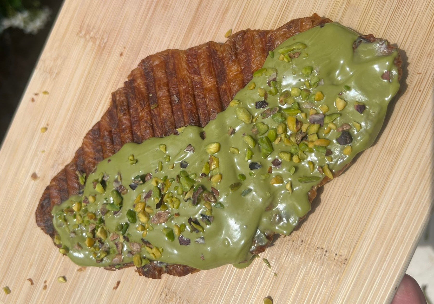 Flat Pistachio Croissant