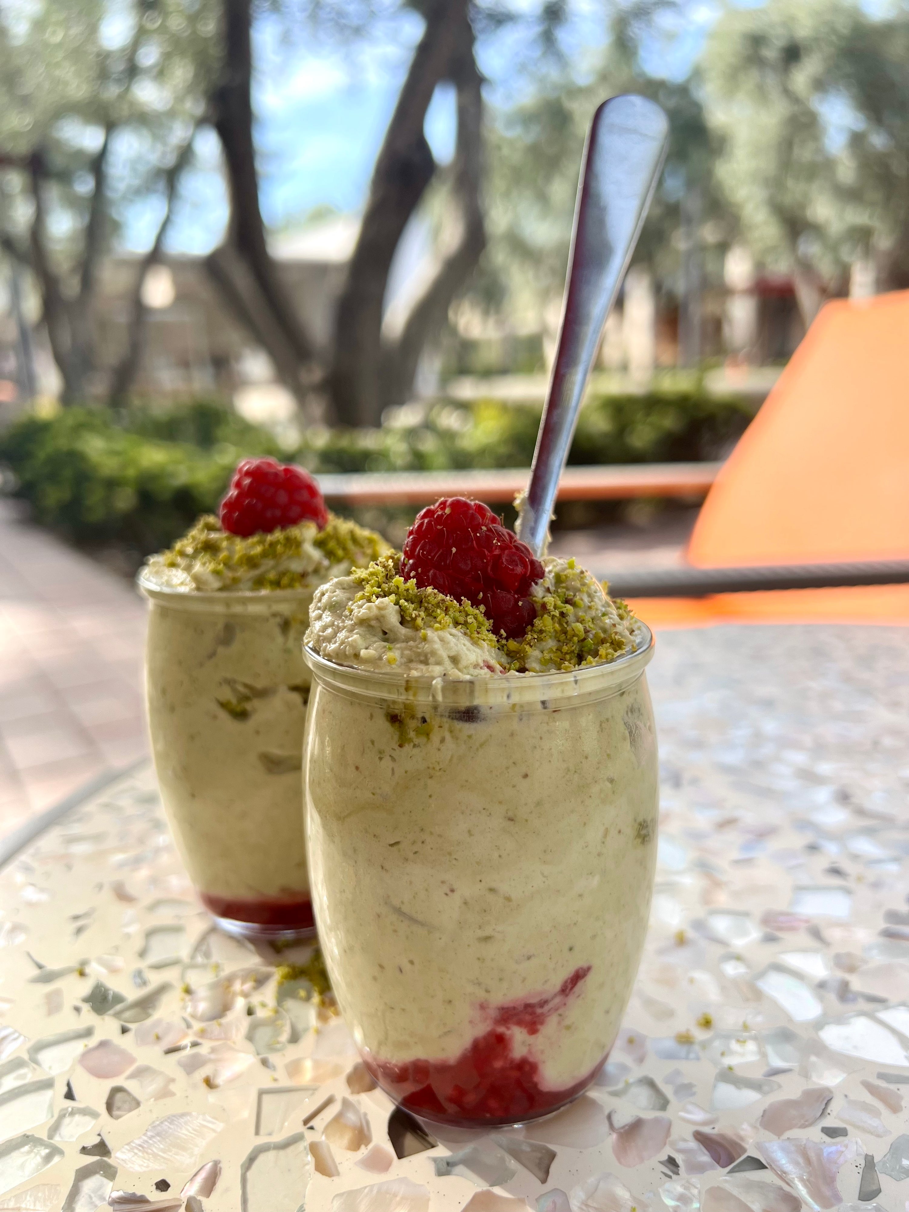 pistachio raspberry mousse, pistachio dessert, white chocolate recipe