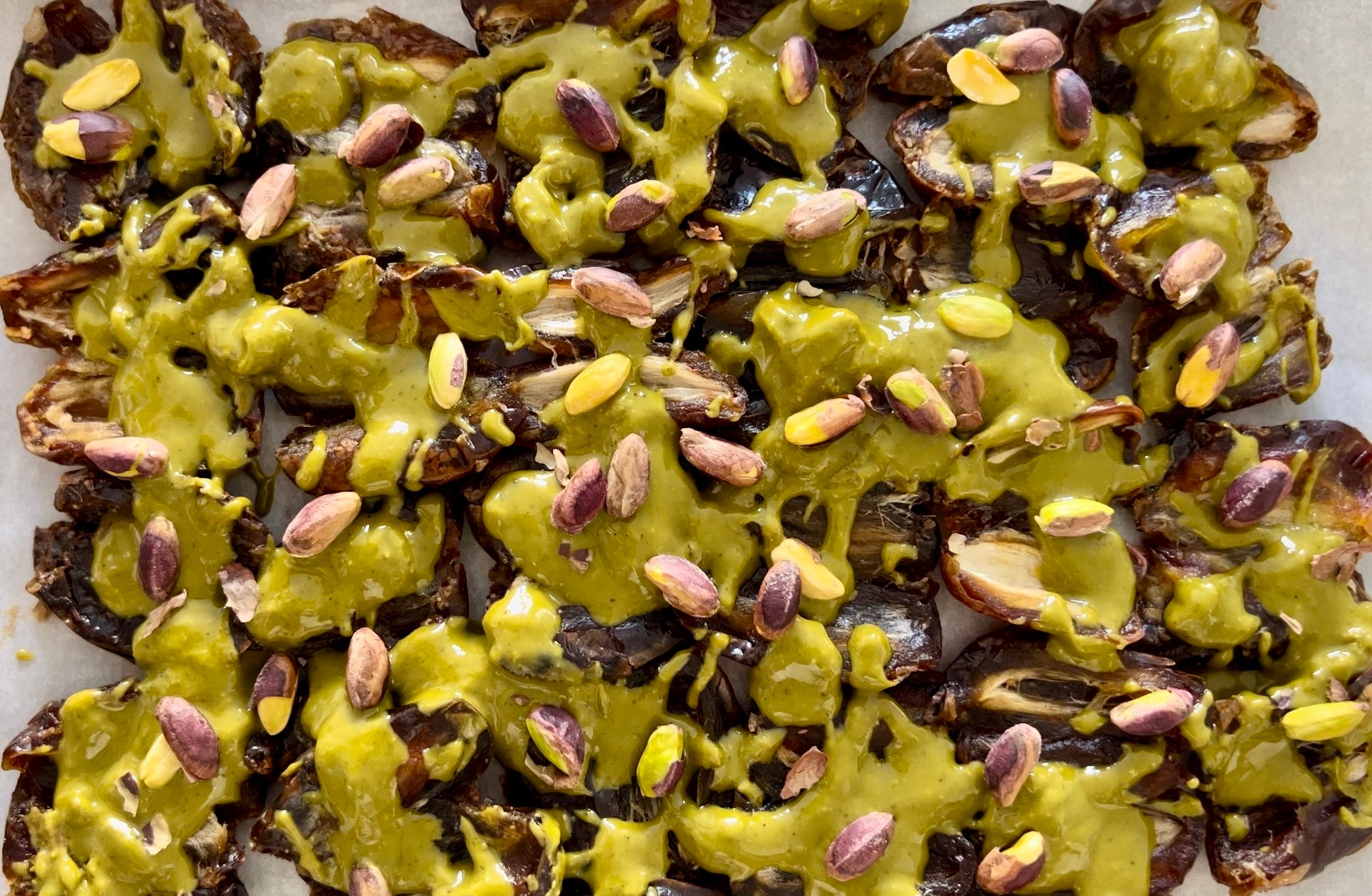 Pistachio Chocolate Date Bark