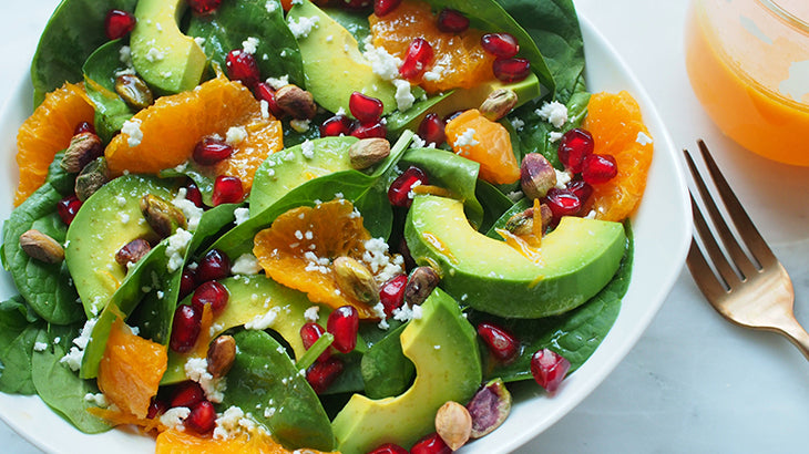 Summer Fruit and Veggie Salad with Zesty Pistachio Vinaigrette (Pistachio Salad Dressing)