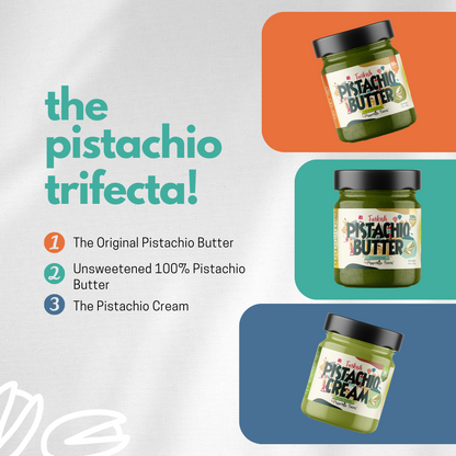 The Pistachio Trifecta - 3 JARS (Unsweetened &amp; The Original &amp; The Cream)