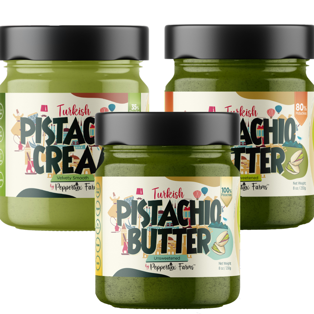 The Pistachio Trifecta - 3 JARS (Unsweetened &amp; The Original &amp; The Cream)